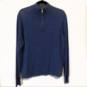 Toscano Men’s Half Zip Merino Wool Blend